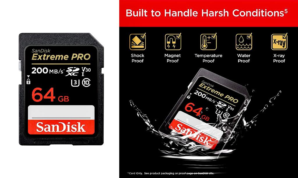 SanDisk Extreme Pro SD UHS-I 64GB card